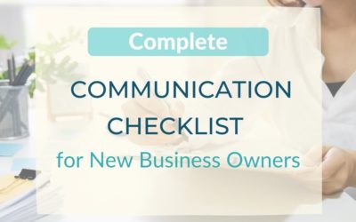 Complete Communication Checklist for a New Business